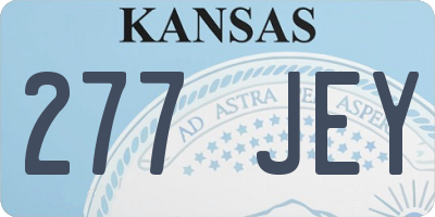 KS license plate 277JEY