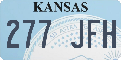 KS license plate 277JFH