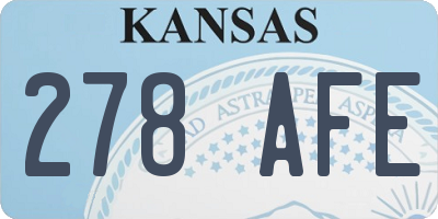 KS license plate 278AFE