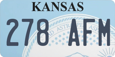KS license plate 278AFM