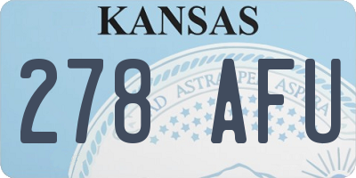 KS license plate 278AFU