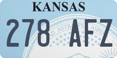 KS license plate 278AFZ