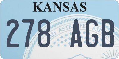 KS license plate 278AGB