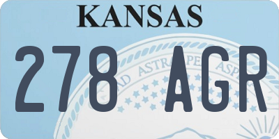 KS license plate 278AGR