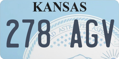 KS license plate 278AGV
