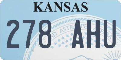 KS license plate 278AHU