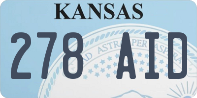 KS license plate 278AID