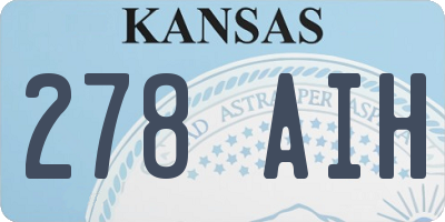 KS license plate 278AIH