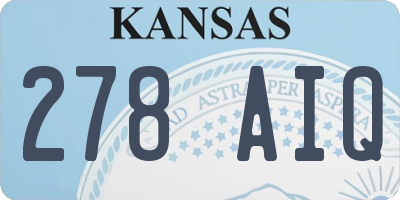KS license plate 278AIQ