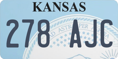 KS license plate 278AJC