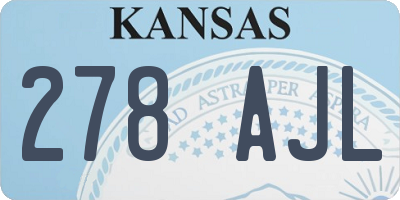 KS license plate 278AJL