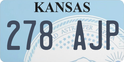 KS license plate 278AJP