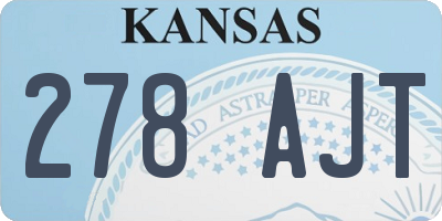 KS license plate 278AJT
