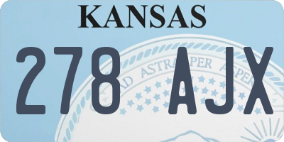 KS license plate 278AJX