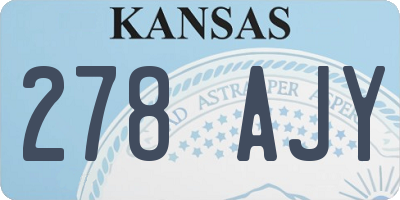 KS license plate 278AJY