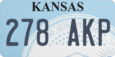 KS license plate 278AKP