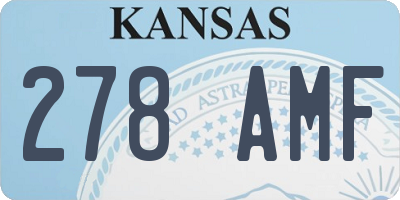 KS license plate 278AMF