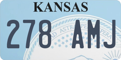 KS license plate 278AMJ