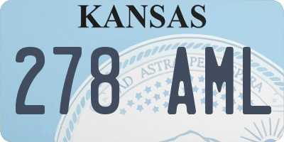 KS license plate 278AML