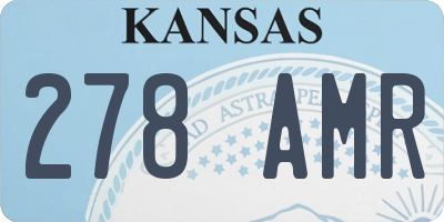 KS license plate 278AMR