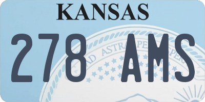 KS license plate 278AMS