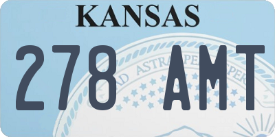 KS license plate 278AMT