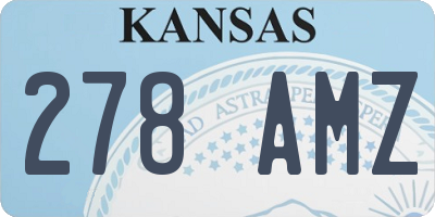 KS license plate 278AMZ