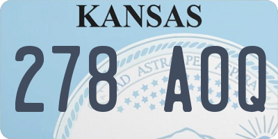 KS license plate 278AOQ