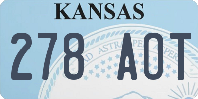KS license plate 278AOT