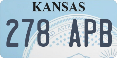 KS license plate 278APB