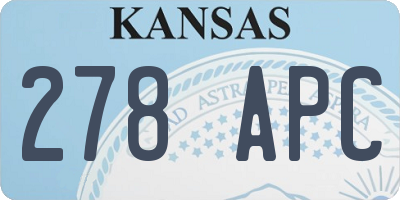 KS license plate 278APC