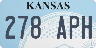 KS license plate 278APH