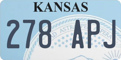 KS license plate 278APJ