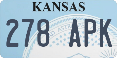 KS license plate 278APK