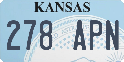 KS license plate 278APN
