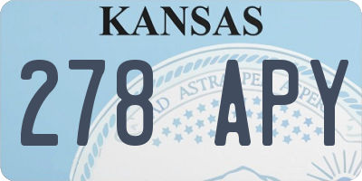 KS license plate 278APY