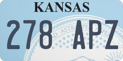 KS license plate 278APZ