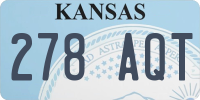 KS license plate 278AQT