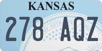 KS license plate 278AQZ