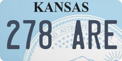 KS license plate 278ARE