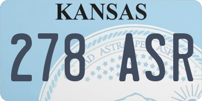 KS license plate 278ASR