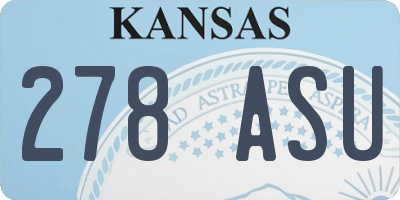 KS license plate 278ASU