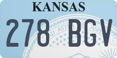KS license plate 278BGV