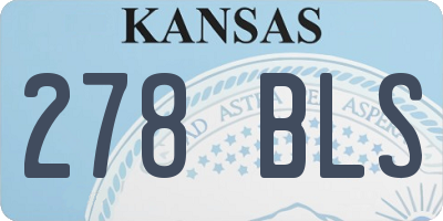 KS license plate 278BLS