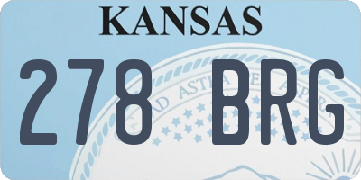 KS license plate 278BRG