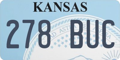 KS license plate 278BUC