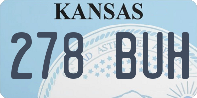 KS license plate 278BUH