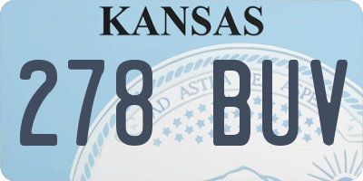 KS license plate 278BUV