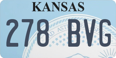 KS license plate 278BVG