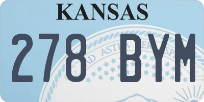 KS license plate 278BYM